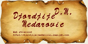 Đorđije Medarović vizit kartica